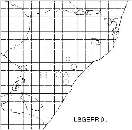 Leucpospermum gerrardi Distribution