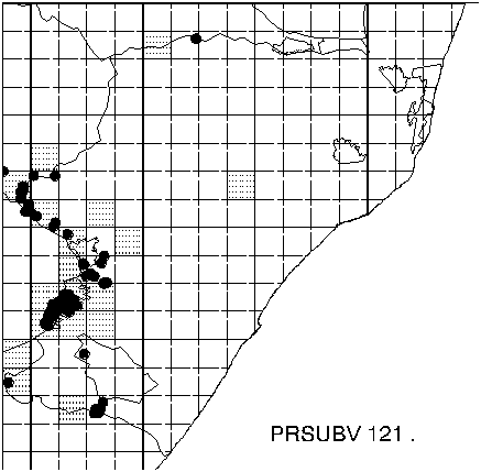 Protea subvestita Distribution