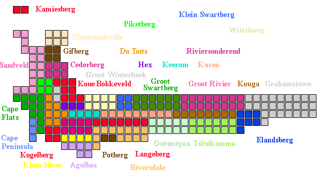 Fynbos Regions Map